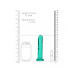 DILDO REALISTA STRAIGHT CRYSTAL CLEAR 6 /14,5 CM VERDE REALROCK