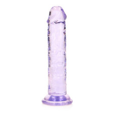 DILDO REALISTA STRAIGHT CRYSTAL CLEAR 6 /14,5 CM ROXO REALROCK