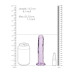 DILDO REALISTA STRAIGHT CRYSTAL CLEAR 6 /14,5 CM ROXO REALROCK