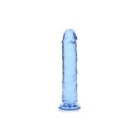 DILDO REALISTA STRAIGHT CRYSTAL CLEAR 7 /18 CM AZUL REALROCK