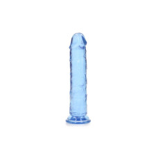 DILDO REALISTA STRAIGHT CRYSTAL CLEAR 7 /18 CM AZUL REALROCK