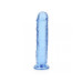 DILDO REALISTA STRAIGHT CRYSTAL CLEAR 7 /18 CM AZUL REALROCK