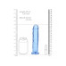 DILDO REALISTA STRAIGHT CRYSTAL CLEAR 7 /18 CM AZUL REALROCK