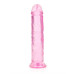 DILDO REALISTA STRAIGHT CRYSTAL CLEAR 7 /18 CM ROSA REALROCK