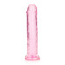 DILDO REALISTA STRAIGHT CRYSTAL CLEAR 7 /18 CM ROSA REALROCK