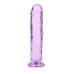 DILDO REALISTA STRAIGHT CRYSTAL CLEAR 7 /18 CM ROXO REALROCK
