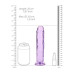 DILDO REALISTA STRAIGHT CRYSTAL CLEAR 7 /18 CM ROXO REALROCK