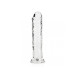 DILDO REALISTA STRAIGHT CRYSTAL CLEAR 7 /18 CM TRANSPARENTE REALROCK