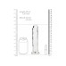 DILDO REALISTA STRAIGHT CRYSTAL CLEAR 7 /18 CM TRANSPARENTE REALROCK