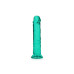 DILDO REALISTA STRAIGHT CRYSTAL CLEAR 7 /18 CM VERDE REALROCK