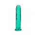 DILDO REALISTA STRAIGHT CRYSTAL CLEAR 7 /18 CM VERDE REALROCK