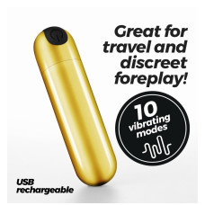 IMOAN BALA VIBRATÓRIA RECARREGÁVEL DOURADA CRUSHIOUS