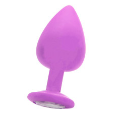PLUG ANAL DIAMOND BUTT PLUG GRANDE ROXO
