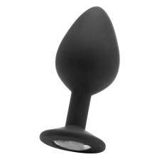 PLUG ANAL DIAMOND BUTT PLUG MÉDIO PRETO