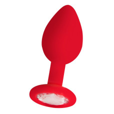 PLUG ANAL DIAMOND BUTT PLUG VERMELHO PEQUENO