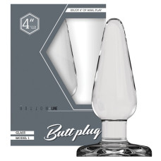 PLUG ANAL EM VIDRO BOTTOM LINE MODEL 1 4 TRANSPARENTE
