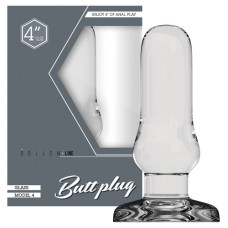 PLUG ANAL EM VIDRO BOTTOM LINE MODEL 4 4 TRANSPARENTE