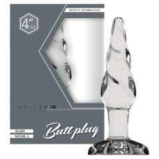 PLUG ANAL EM VIDRO BOTTOM LINE MODEL 5 4 TRANSPARENTE