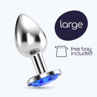 PLUG ANAL JOIA BIJOU AZUL GRANDE CRUSHIOUS COM BOLSA PLUG ANAL JOIA BIJOU AZUL GRANDE CRUSHIOUS COM BOLSA