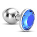 PLUG ANAL JOIA BIJOU AZUL GRANDE CRUSHIOUS COM BOLSA