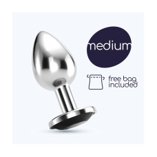 PLUG ANAL JOIA BIJOU PRETO MÉDIO CRUSHIOUS COM BOLSA