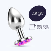 PLUG ANAL JOIA BIJOU ROSA GRANDE CRUSHIOUS COM BOLSA PLUG ANAL JOIA BIJOU ROSA GRANDE CRUSHIOUS COM BOLSA