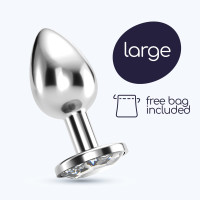PLUG ANAL JOIA BIJOU TRANSPARENTE GRANDE CRUSHIOUS COM BOLSA PLUG ANAL JOIA BIJOU TRANSPARENTE GRANDE CRUSHIOUS COM BOLSA
