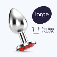 PLUG ANAL JOIA BIJOU VERMELHO GRANDE CRUSHIOUS COM BOLSA PLUG ANAL JOIA BIJOU VERMELHO GRANDE CRUSHIOUS COM BOLSA