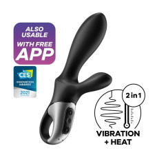 VIBRADOR HEAT CLIMAX + COM APP SATISFYER PRETO