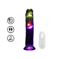 VIBRADOR COM LED E COMANDO LED VIBRATING STRAIGHT COCK 8 /20 CM REALROCK VIBRADOR COM LED E COMANDO LED VIBRATING STRAIGHT COCK 8 /20 CM REALROCK