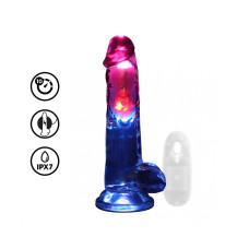 VIBRADOR COM LED E COMANDO LED VIBRATING STRAIGHT COCK WITH BALLS 8 /20 CM REALROCK VIBRADOR COM LED E COMANDO LED VIBRATING STRAIGHT COCK WITH BALLS 8 /20 CM REALROCK