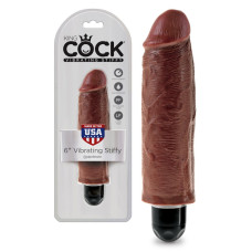 VIBRADOR REALÍSTICO KING COCK VIBRATING STIFFY 6” MULATO