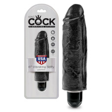 VIBRADOR REALÍSTICO KING COCK VIBRATING STIFFY 6” PRETO