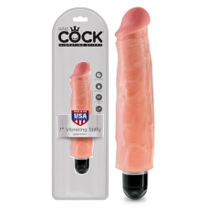 VIBRADOR REALÍSTICO KING COCK VIBRATING STIFFY 7 BRANCO