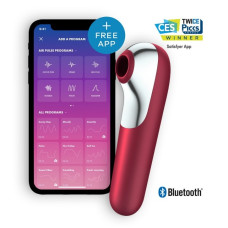 VIBRADOR DUAL LOVE COM APP SATISFYER VERMELHO VIBRADOR DUAL LOVE COM APP SATISFYER VERMELHO