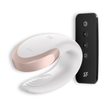 VIBRADOR DOUBLE LOVE COM APP SATISFYER BRANCO