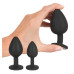 KIT DE 3 PLUGS ANAIS E DUCHE ANAL BLACK VELVETS